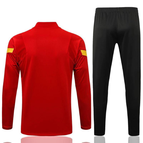 KIT SUDADERA + CHAQUETA ROMA ROJO 2021/22