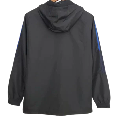 CHAQUETA CORTAVIENTOS ARSENAL NEGRO Y AZUL 2022/23