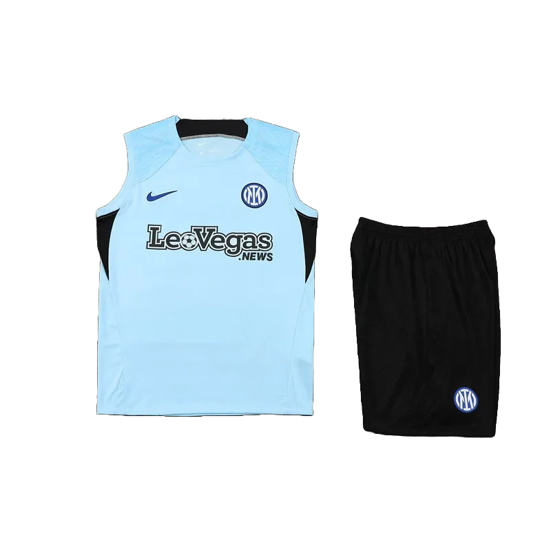 INTER - CAMISETA DE TIRANTES + PANTALÓN CORTO AZUL CLARO 2023/24