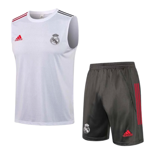 KIT MAILLOT BLANCO SIN MANGAS + SHORT REAL MADRID 2021/22