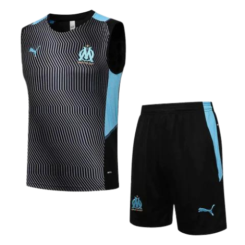 KIT MAILLOT AZUL SIN MANGAS + PANTALÓN CORTO OLYMPIQUE MARSIGLIA 2021/22