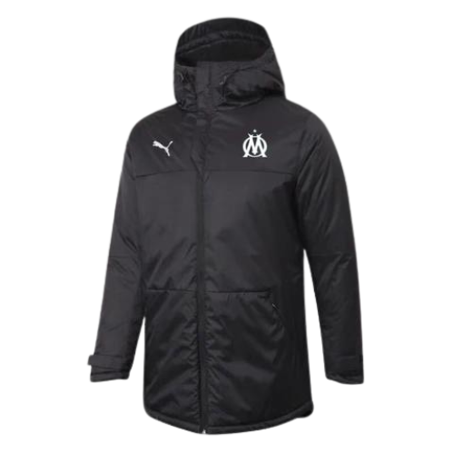 CHAQUETA DE INVIERNO NEGRA OLYMPIQUE MARSEILLE 2021/22