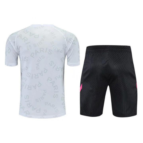 KIT MAILLOT BLANCO 'PARIS' + SHORT ROSA PSG X JORDAN 2021/22