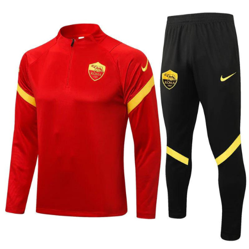 KIT SUDADERA + CHAQUETA ROMA ROJO 2021/22