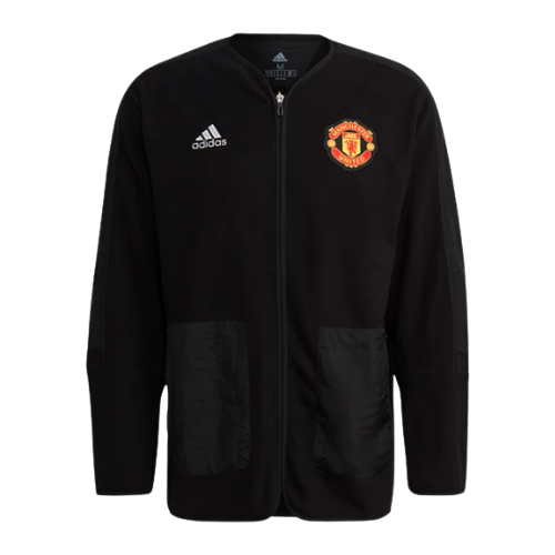 CHAQUETA CON CREMALLERA TOTAL BLACK MANCHESTER UNITED 2021/22