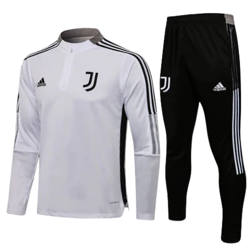 EQUIPACIÓN SUDADERA BLANCA + CHÁNDAL JUVENTUS NEGRO 2021/22