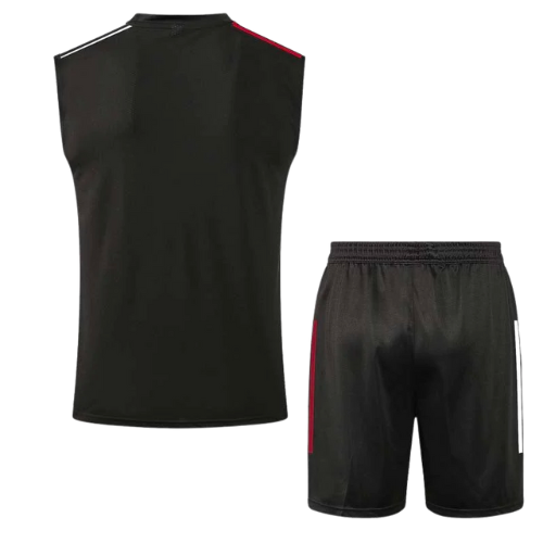 KIT MAILLOT GRIS OSCURO SIN MANGAS + PANTALÓN CORTO REAL MADRID 2021/22