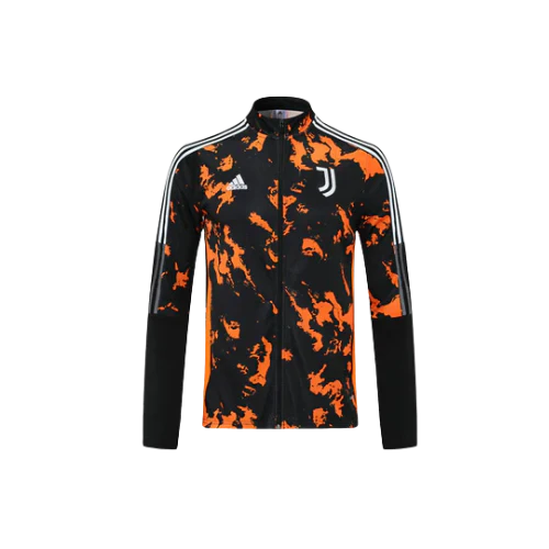 CHAQUETA CON CREMALLERA JUVENTUS 2021/22 NEGRA Y NARANJA