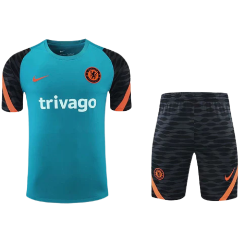 KIT MAILLOT ENTRENAMIENTO AZUL + PANTALON CORTO CHELSEA 2021/22