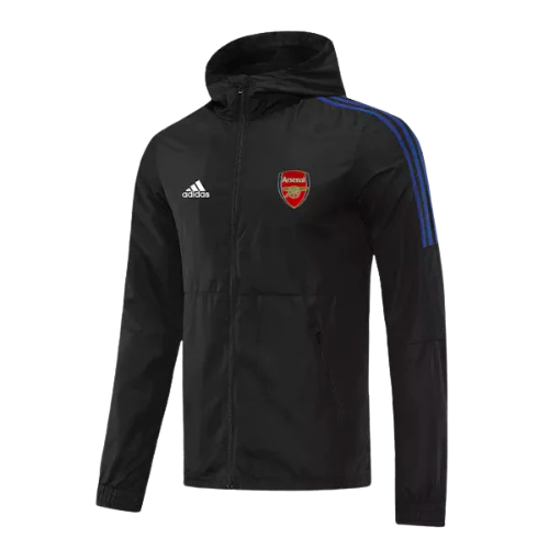 CHAQUETA CORTAVIENTOS ARSENAL NEGRA 2022/23