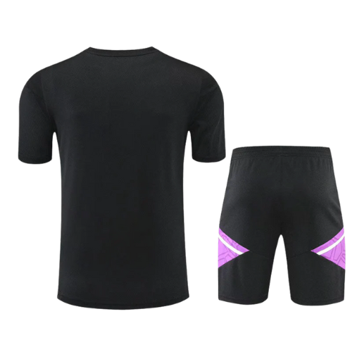 KIT MAILLOT NEGRO DE ENTRENAMIENTO + PANTALÓN CORTO REAL MADRID 2022/23