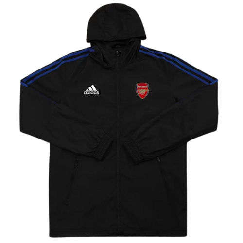 CHAQUETA CORTAVIENTOS ARSENAL NEGRA 2022/23