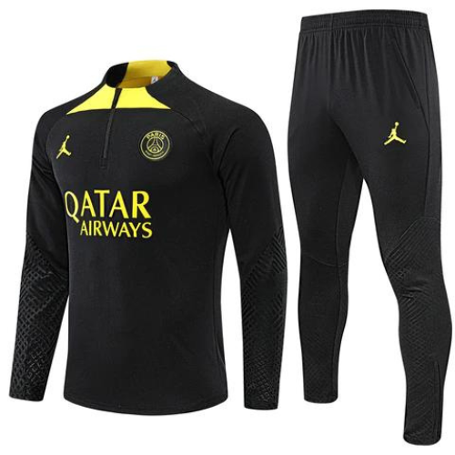 KIT CHAQUETA NEGRA Y AMARILLA + CHÁNDAL PSG 2022/23