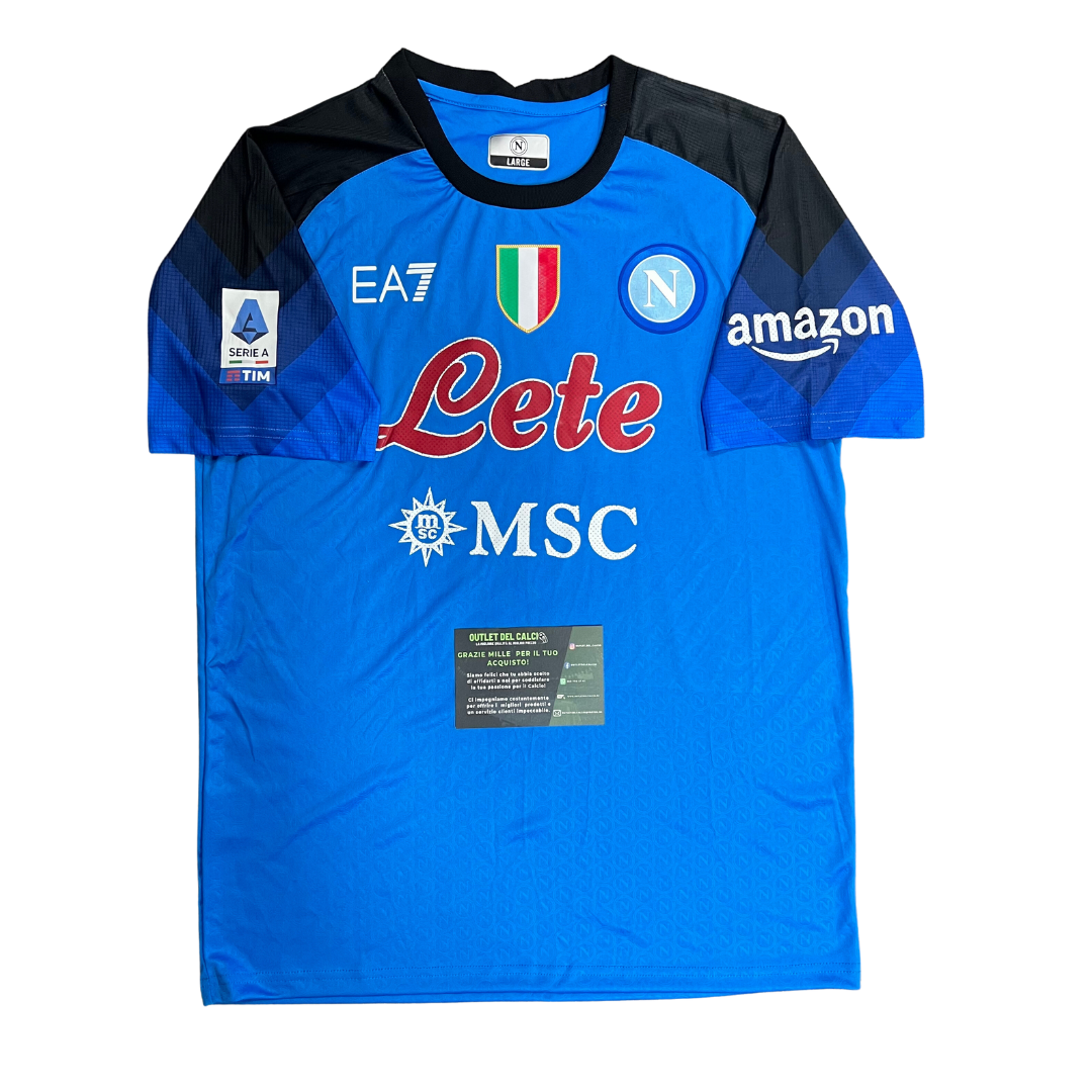 CAMISETA NAPOLI HOME 2022/23 CON PATCH SCUDETTO, PATCH SERIE A E PATCH UPBIT