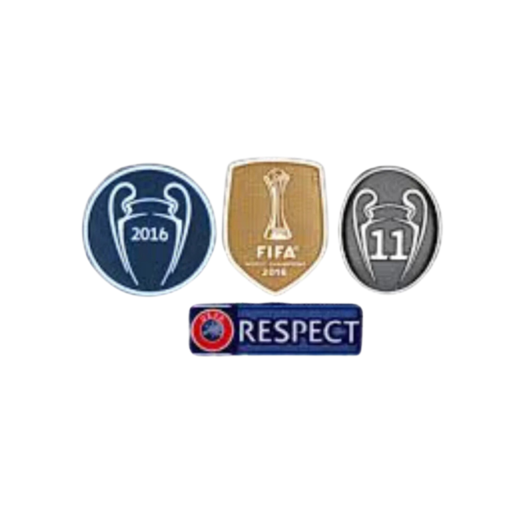 REAL MADRID CHAMPIONS LEAGUE PATCH SET 16/17