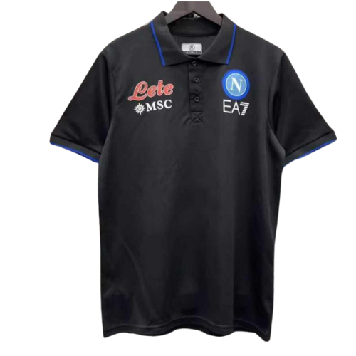 POLO NEGRO DE MANGA CORTA NAPOLI 2023