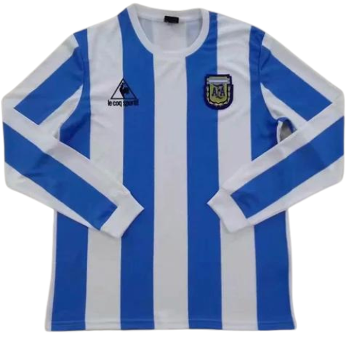 CAMISETA RETRO DE MANGA LARGA DE ARGENTINA HOME 1986