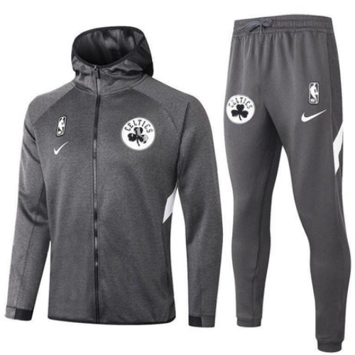 KIT CHAQUETA CON CAPUCHA Y CREMALLERA + CHÁNDAL NBA GRIGIA CELTICS 2021/22