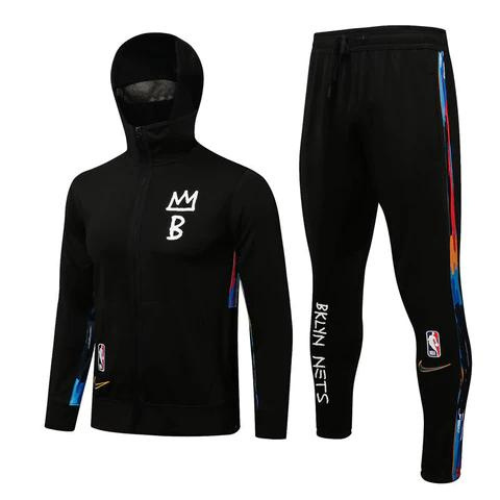 KIT NBA SUDADERA + CHÁNDAL NEGRO BROOKLYN NETS 2021/22