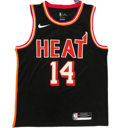 CAMISETA NBA NEGRO-ROJO MIAMI HEAT 2021/22