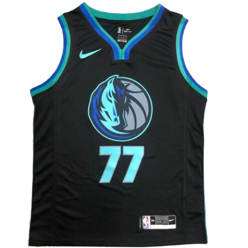 CAMISETA NBA NEGRA LOGO MAVERICKS DALLAS 2021/22