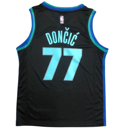 CAMISETA NBA NEGRA LOGO MAVERICKS DALLAS 2021/22