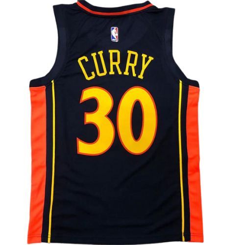 CAMISETA NBA NEGRO-NARANJA WARRIORS 2021/22