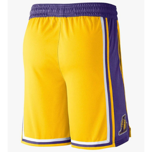 PANTALONES CORTOS NBA AMARILLO-VIOLETA LAKERS ICON EDITION 2020/21