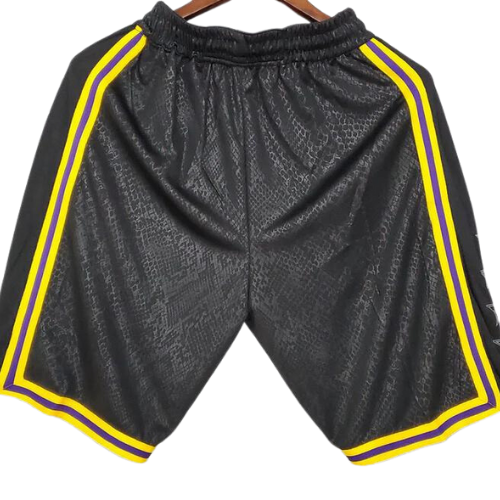 PANTALONES CORTOS NBA NEGRO-AMARILLO LAKERS 2021/22