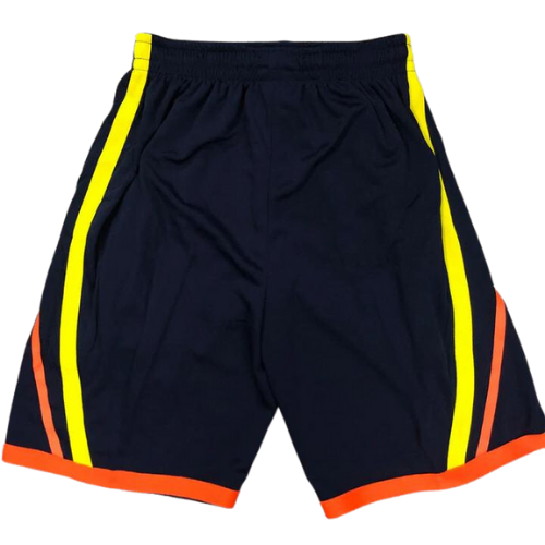 PANTALONES CORTOS NBA NEGRO-AMARILLO-NARANJA WARRIORS 2021/22