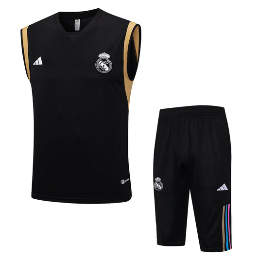 KIT CAMISETA SIN MANGAS + PANTALÓN CORTO DE ENTRENAMIENTO REAL MADRID 2023/24