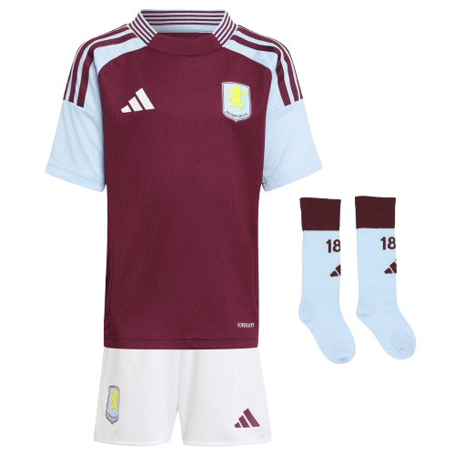 Aston Villa Adidas Home Mini Kit 2024-25 Niños