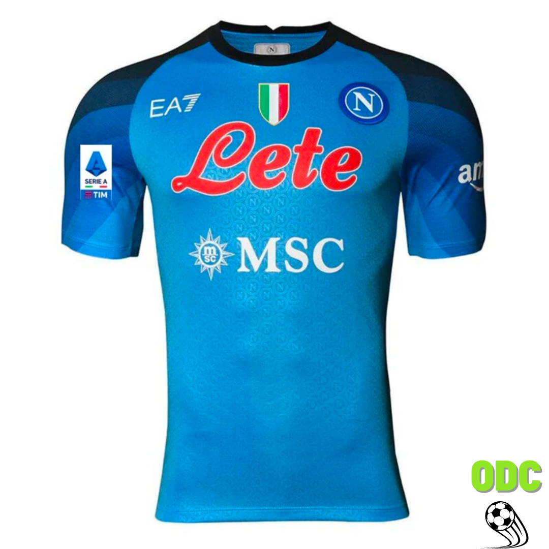 CAMISETA NAPOLI HOME 2022/23 CON PATCH SCUDETTO, PATCH SERIE A E PATCH UPBIT